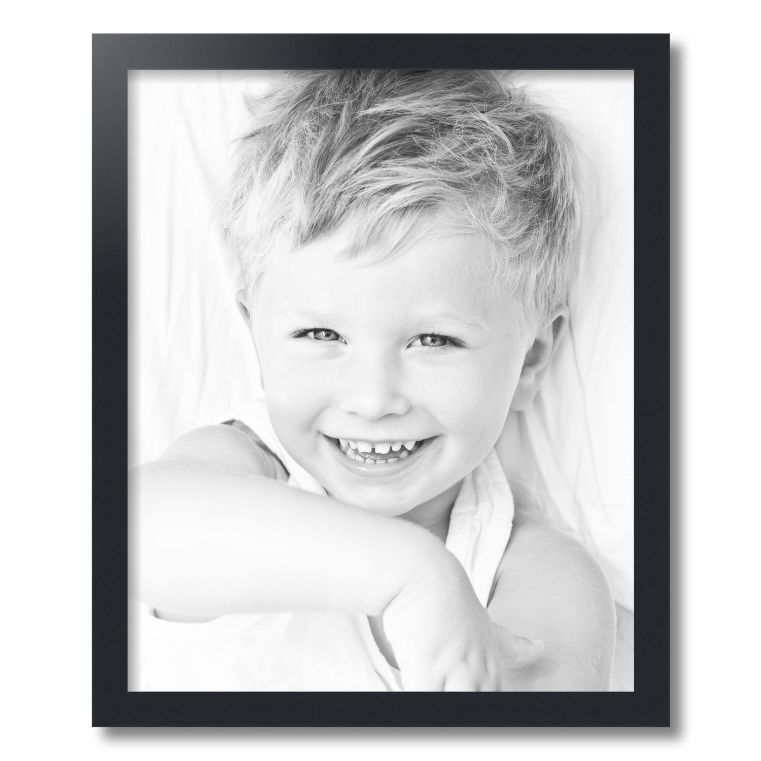 ArtToFrames 18x22 Custom Picture Frame – Modern Black 1.25" Wide, Plexi Glass, USA Made